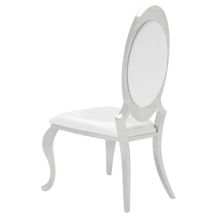 Antoine 7-piece Rectangular Glass Top Dining Table Set White