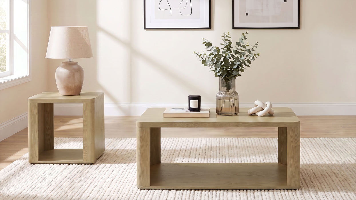 Alsina 2-Piece Coffee and End Table Set Greige