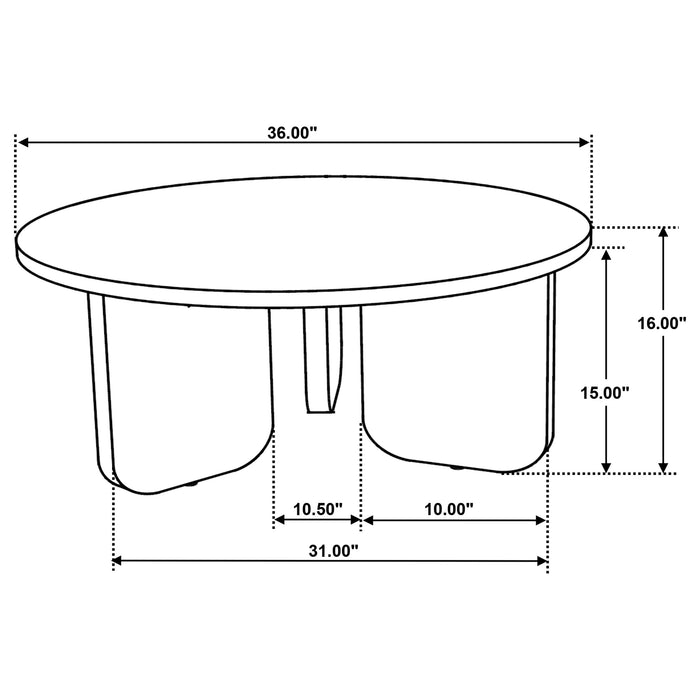 Dale 2-Piece Round Mango Wood Coffee and End Table Set Natural Mango