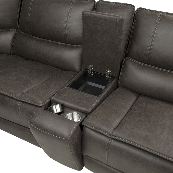Marcell 3-Piece Power Reclining Loveseat with Charging Console Grey