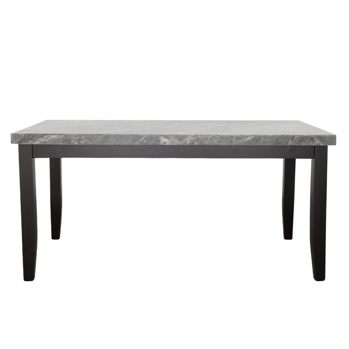 Napoli - Gray Marble Top Dining Table - Dark Gray