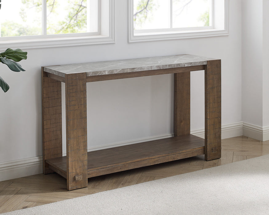 Libby - Sintered Stone Sofa Table - Brown