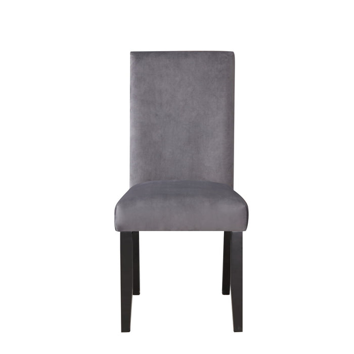 Napoli - Velvet Side Chair (Set of 2) - Gray