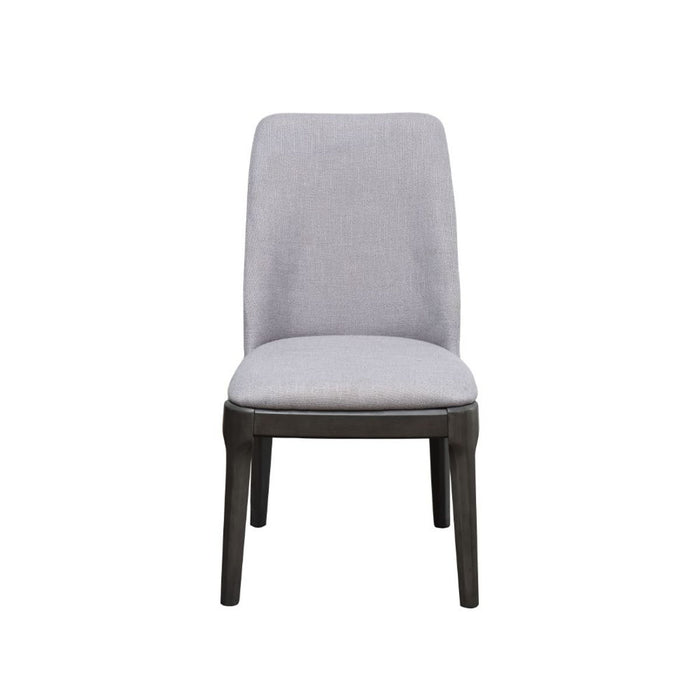 Madan - Side Chair (Set of 2) - Light Gray Linen & Gray Oak