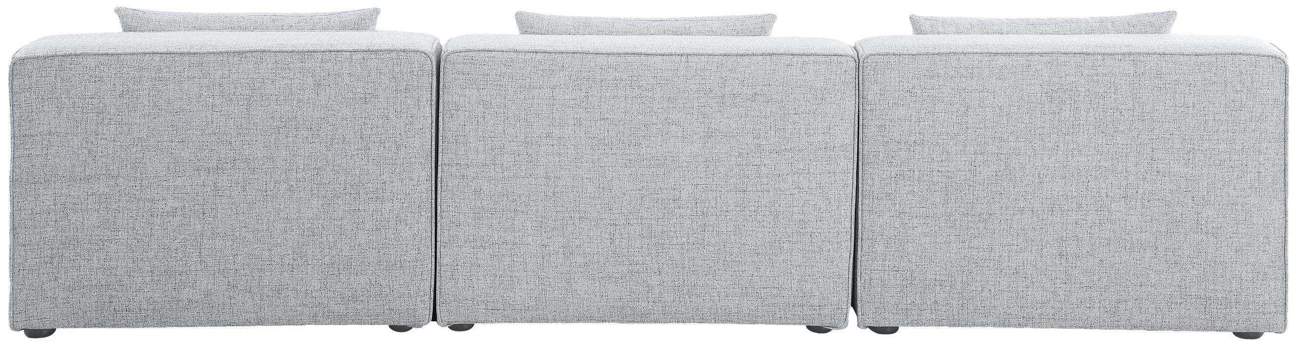Cube - Linen Modular 3 Seat Armless Sofa