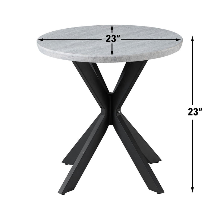 Keyla - 3 Piece Faux Marble Table Set - Gray