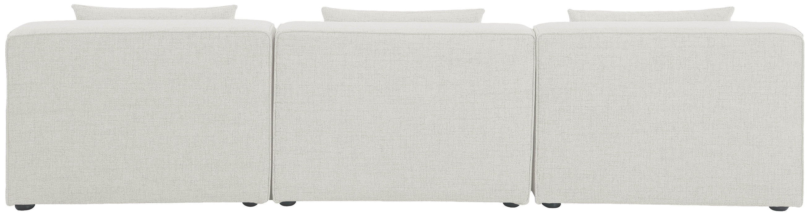 Cube - Linen Modular 3 Seat Armless Sofa
